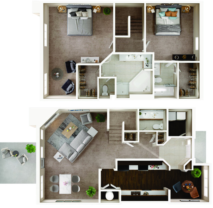 Floor Plan Details Willow Lake Apartments and Townhomes